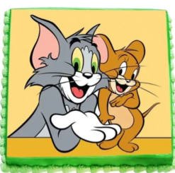 kids cartoon adventure cake with colorful theme design for birthday