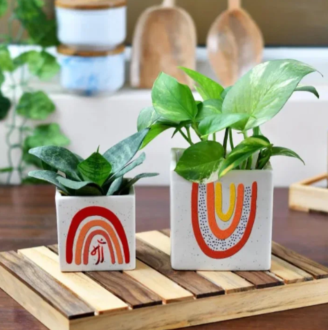 Ceramic Planter Duo Gift Set Ceramic planter duo set for indoor home decor