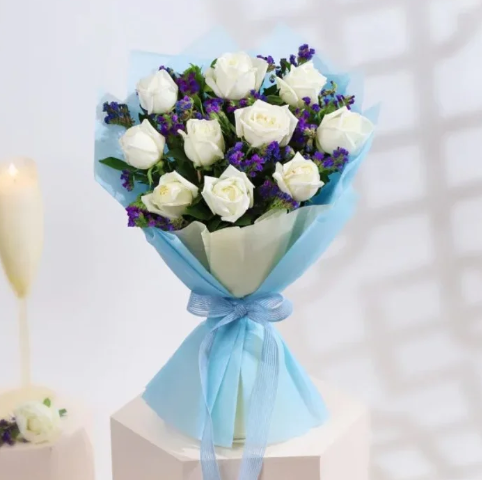 Elegant White Rose Bouquet 2