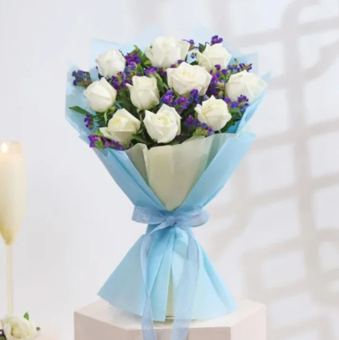 Elegant White Rose Bouquet 3