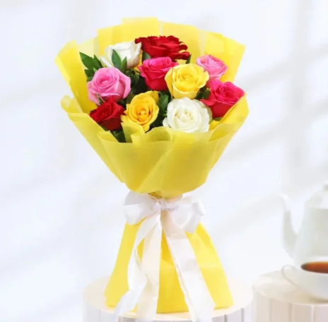 Sunshine Mixed Flower Bouquet Colorful mixed flower bouquet for birthday and celebration gift