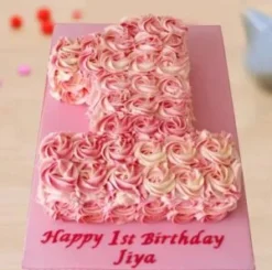 blooming roses number one celebration cake number one birthday cake online delivery India