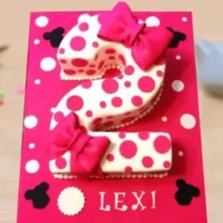 cute polka dot number celebration cake number birthday cake online delivery India