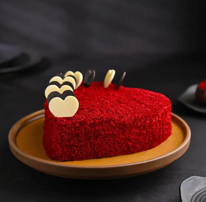 Heart Shape Red Velvet Cake for Romantic Celebration 2