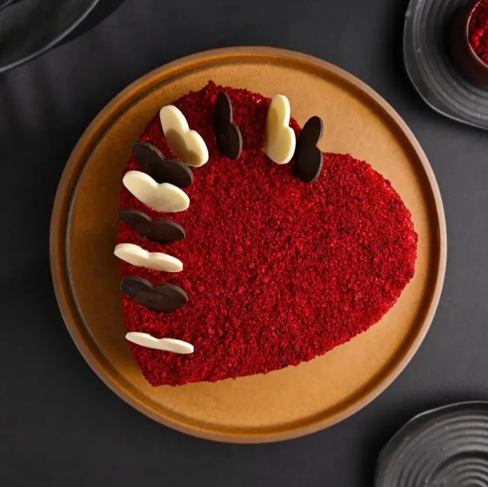 Heart Shape Red Velvet Cake for Romantic Celebration 3