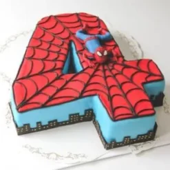 superhero number four celebration cake number cake for birthday online delivery India