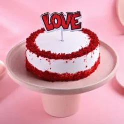 velvet romance valentine cake with soft cream layers and heart shape design