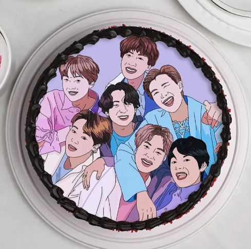 BTS Army Theme Celebration Cake 2