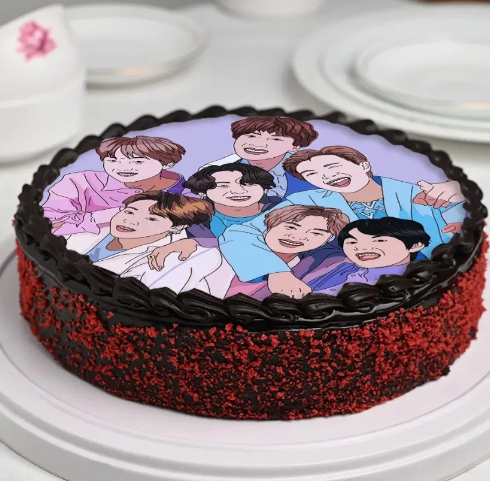 BTS Army Theme Celebration Cake 3