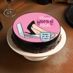 boss diva celebration cake with stylish elegant design for women