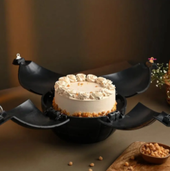 butterscotch bomb cake with creamy layers and crunchy topping