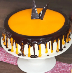 chocolate drip cake with glossy drip and rich chocolate layers