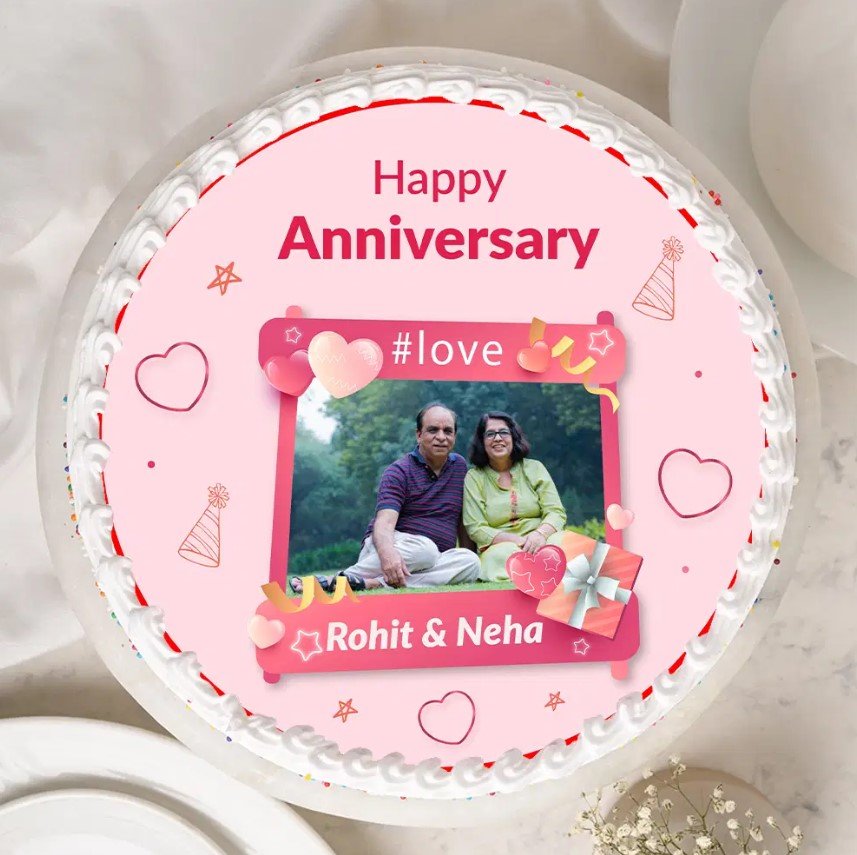 Everlasting Love Photo Cake 1