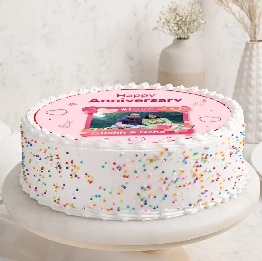 Everlasting Love Photo Cake 2