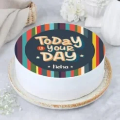 feminine joy aura cake with elegant design and soft cream layers