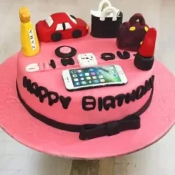 glam couture designer cake with premium fondant finish and stylish design