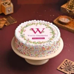 her legacy delight cake with elegant design for women celebration