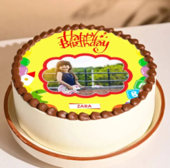 memory moments photo cake with custom image for celebration