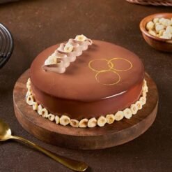 nutella nutty dream indulgence cake with chocolate hazelnut layers and nuts