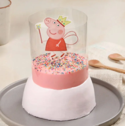 peppa pig pull up chocolate cake for kids birthday celebration