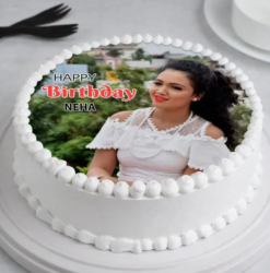 personalized photo blast surprise cake with custom image reveal