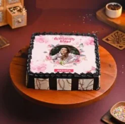 she shines photo cake with custom image print and elegant design for women