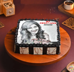 personalized photo cake with custom image for birthday and anniversary