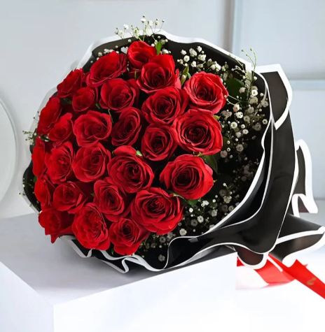 24 Red Roses Bouquet 24 red roses bouquet for romantic gift and anniversary