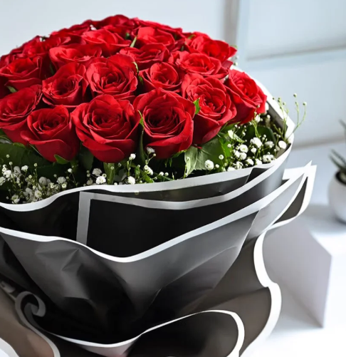24 Red Roses Bouquet (Two Dozen Roses) 3