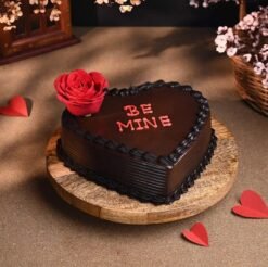 Heart Valentine Cream Cake with a smooth, creamy texture and heart-shaped decoration.