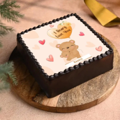 bear hugs teddy theme cake for cute romantic gifting and celebration
