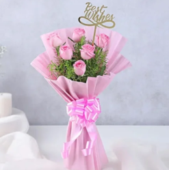 Blushing Pink Rose Love Bouquet