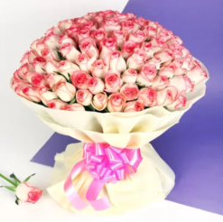 Blushing pink roses bouquet for birthday and celebration gift