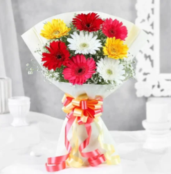 Colorful gerbera bouquet for birthday and celebration gift