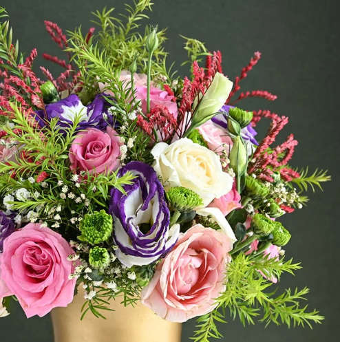 Golden Vase Blossom Arrangement 2