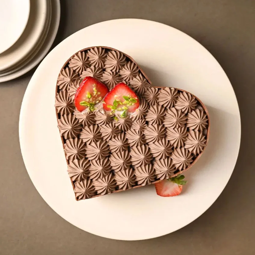 Heartfelt Chocolate Bliss Love Cake 1