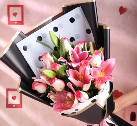 Lily Harmony Elegance Bouquet Elegant lily bouquet for birthday and anniversary gift