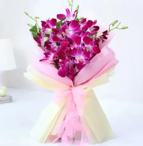 Majestic Purple Orchid Bouquet 1