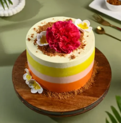 pina colada tropical breeze cake with pineapple coconut flavor