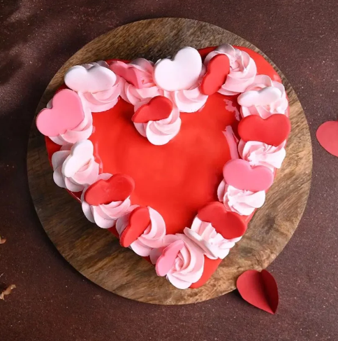 Romantic Hearts Valentine Love Cake 2