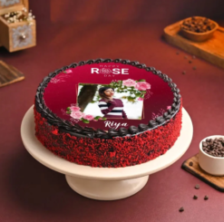 romantic rose day keepsake cake for valentine celebration