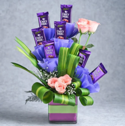 Rose & Choco Love Treat Combo Roses and Chocolate Gift Set