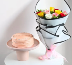 rose strawberry elegance cake with floral design for celebrations