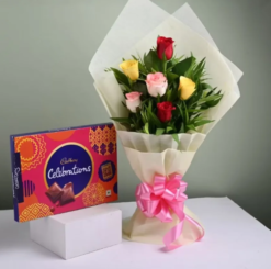 Roses & Choco Bliss Love Combo Romantic Gift Set