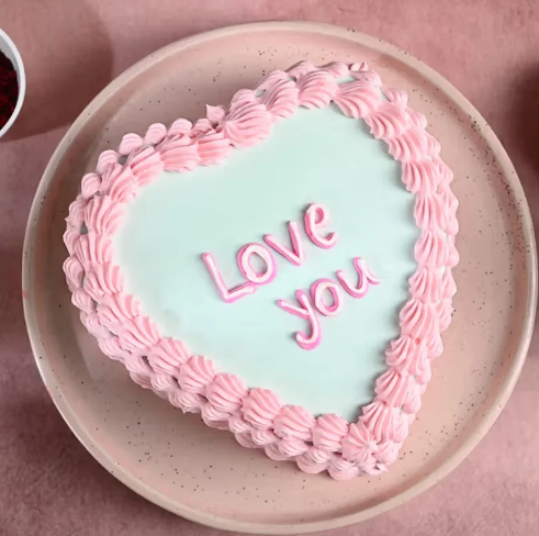 Rosy Heart Valentine Love Cake 2