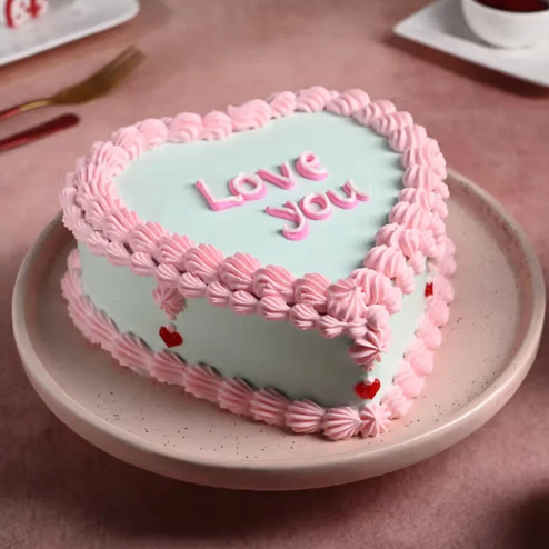 Rosy Heart Valentine Love Cake 3