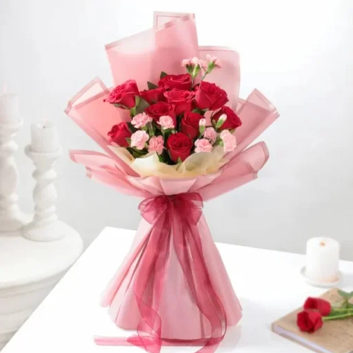 Ruby Red Symphony Bouquet 1