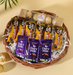 sweet bliss chocolate gift basket with assorted chocolates