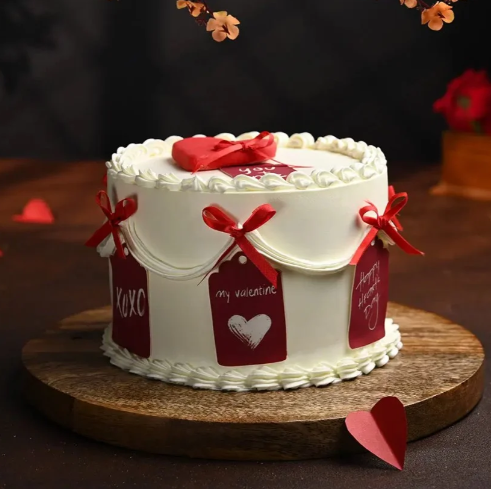 Sweetheart Ribbon Designer Celebration Cake 3