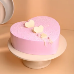 sweetheart strawberry cake with fresh cream for romantic gifting